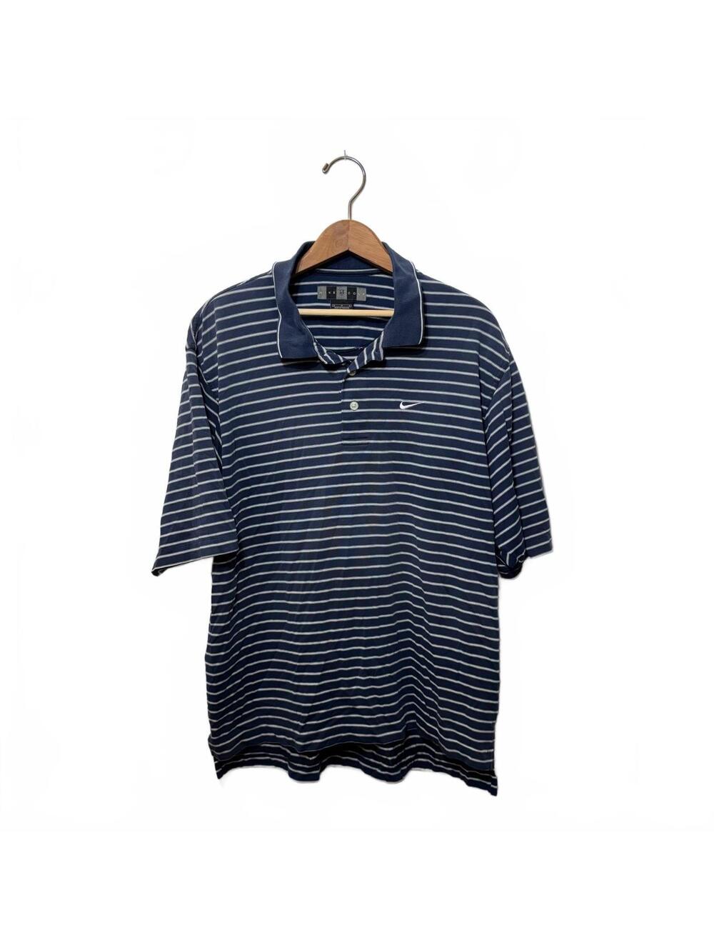 Nike Golf Striped Polo Navy White Men's M